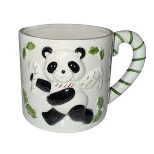 Vintage Lefton‎ Christmas Holiday Ceramic Panda Mug